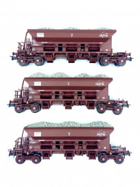 VB84207 COFFRET DE 3 WAGONS TREMIES LOGO INFRA SNCF AVEC CHARGEMENT