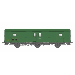 MW105 Wagon fourgon 3 essieux, PLM, Dd2, Vert 301, ep.IIIc-d, feux fin de convoi