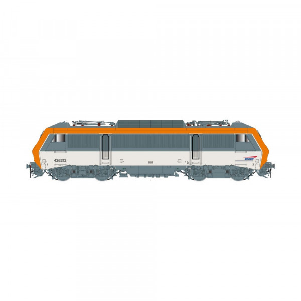 HJ2443 LOCOMOTIVE ÉLECTRIQUE BB 26212, SNCF, LIVRÉE GRISE/ORANGE, LOGO CASQUETTE