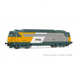 HJ2448S LOCOMOTIVE DIESEL BB 67210, SNCF, LIVRÉE JAUNE/BLANCHE, INFRA