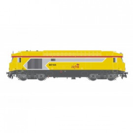 HJ2465 Locomotive diesel BB 667548, SNCF, livrée jaune INFRA