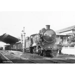 HJ2415 LOCOMOTIVE À VAPEUR 140 C 133, LIVRÉE VERTE/NOIRE AVEC BANDES ROUGES, SNCF