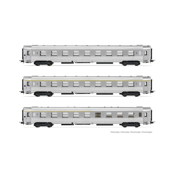 HJ4146 Coffret DEV Inox, 3 voitures A9tj + B10tj + A5rtj, SNCF