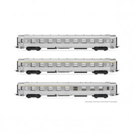 HJ4146 Coffret DEV Inox, 3 voitures A9tj + B10tj + A5rtj, SNCF