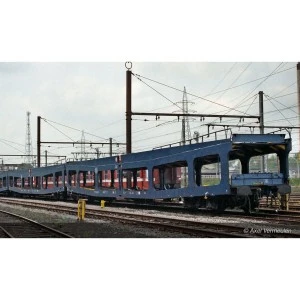 HJ4190 Set de 2 wagons porte-auto DD DEV 66, livré bleu, SNCF