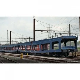 HJ4190 Set de 2 wagons porte-auto DD DEV 66, livré bleu, SNCF