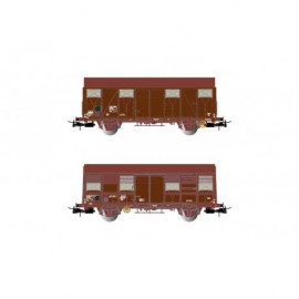 HJ6187 Coffret de 2 Wagons couverts « Fret-Express » de la SNCF