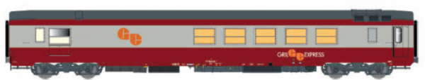 LS 40159 Voiture Gril express, rouge/gris béton, Logo GE orange