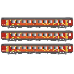 LS 40313 40313 SET DE 3 VOITURES VTU RÉGION LANGUEDOC ROUSSILLON, DÉCORATION CARMILLON ROUGE
