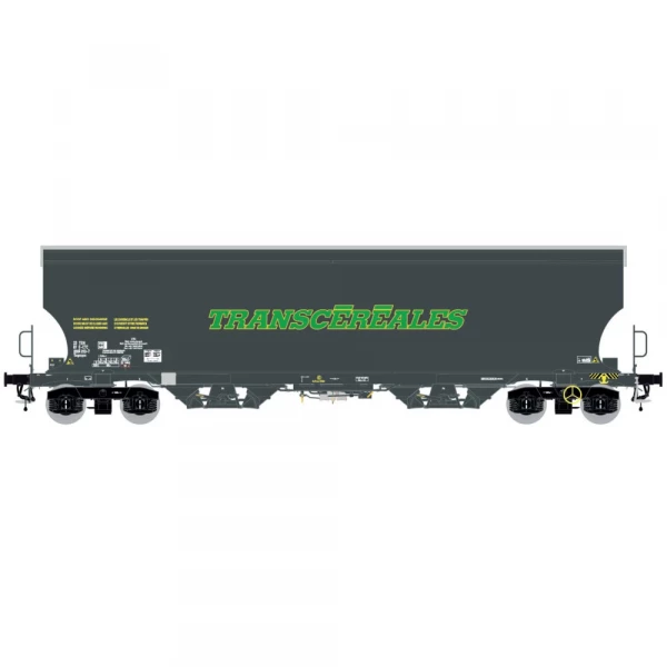 LS 30590 Wagons trémie Tagnpps, gris foncé, TRANSCEREALES