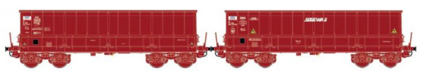 LS 30805 ENSEMBLE DE 2 WAGONS TOMBEREAUX DMH ROUGE UIC VTG SOGEWAG SNCF