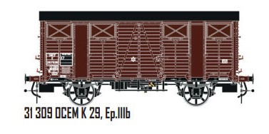 LS 31309 Wagon OCEM K 29, SNCF, livré brun toit noir