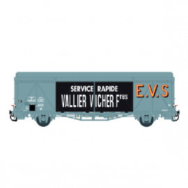 LS 30687 Wagon couvert EVS Ik, gris/noir service rapide VALLIER VICHER Frères, parois renforcées, Ep. III, SNCF