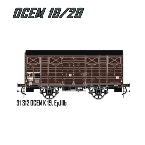 LS 31312 Wagon OCEM Kf 19, SNCF, livré brun toit noir
