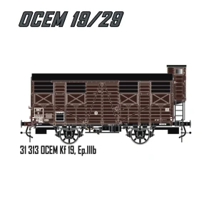 LS 31313 Wagon OCEM Kf 19, SNCF, livré brun toit noir et guérite
