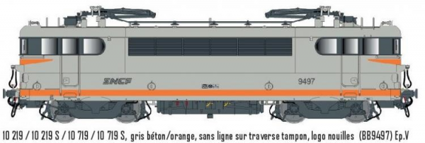 LS 10219S LOCOMOTIVE ELECTRIQUE BB 9497 VESPA LIVREE GRIS BETON/ORANGE SNCF