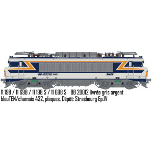 LS 11198 Locomotive électrique BB 20012 SNCF, bleu TEN, Strasbourg