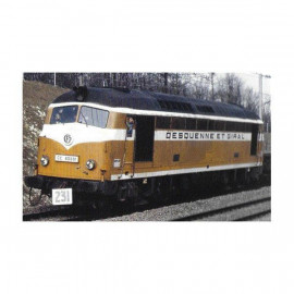 25-01-S003 LOCOMOTIVE DIESEL BELPHEGOR CC 80001 DESQUENNE ET GIRAL ORANGE BLANC TOIT NOIR