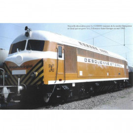 25-01-G004 LOCOMOTIVE DIESEL BELPHEGOR CC 80001 DESQUENNE ET GIRAL ORANGE BLANC TOIT BLANC