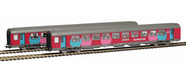 P97305 Set de 2 voitures Corail, livrée “Ouigo Vitesse Classique”, 2ème classe, SNCF