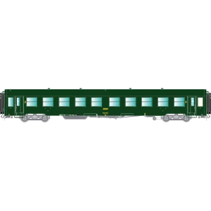 HO42501 Voiture voyageurs USI, B10t, bogies Y16, soufflets, Batignolles