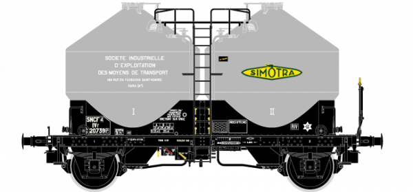 HO43119 Wagons cimentier, SIMOTRA, ep. III