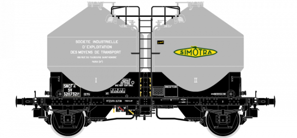 HO43123 Wagons cimentier, SIMOTRA, ep. III