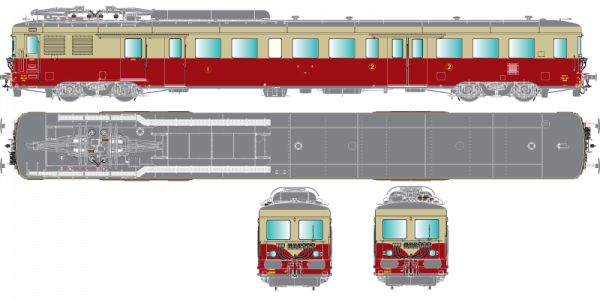 HO41052DS Automotrice ZABD 7102 SNCF dépôt Avignon