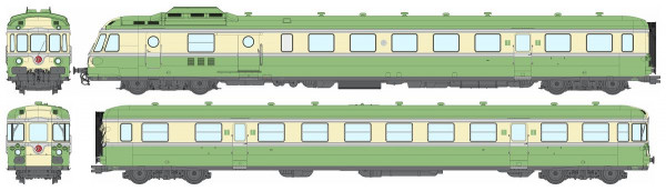 MB-260S Autorail RGP 1 X 2737, vert, sans cuisine, SNCF, BATIGNOLLES