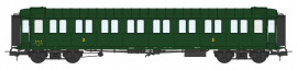 VB-459 Voiture Métallisée Ex-PLM, B8 N°54435, vert 306, SNCF