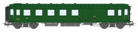 VB-463 Voiture Métallisée Ex-PLM, B4D N°54247, feux de fin de convoi, vert 301, SNCF