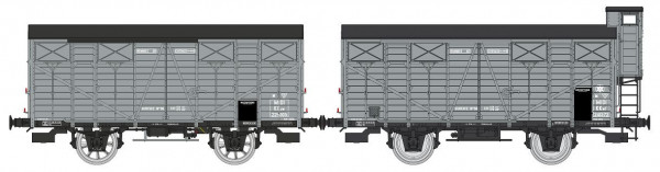 WB-683 Set de 2 Wagons COUVERT OCEM 19
