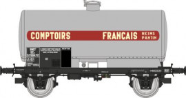 WB-712 Wagon citerne COMPTOIR FRANÇAIS, gris châssis noir, SNCF
