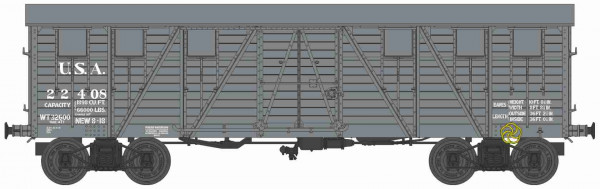 WB-914 Wagon TP Couvert, 2 portes, Gris, USA