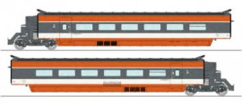 TGV003 Set de 2 voitures intermédiaires TGV PSE Rame Origine, Remorques R3 + R7
