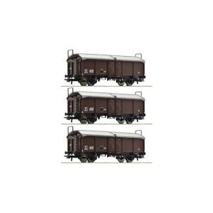 77020 SET DE 3 WAGONS À TOIT COULISSANT TYPE TMS, SNCF